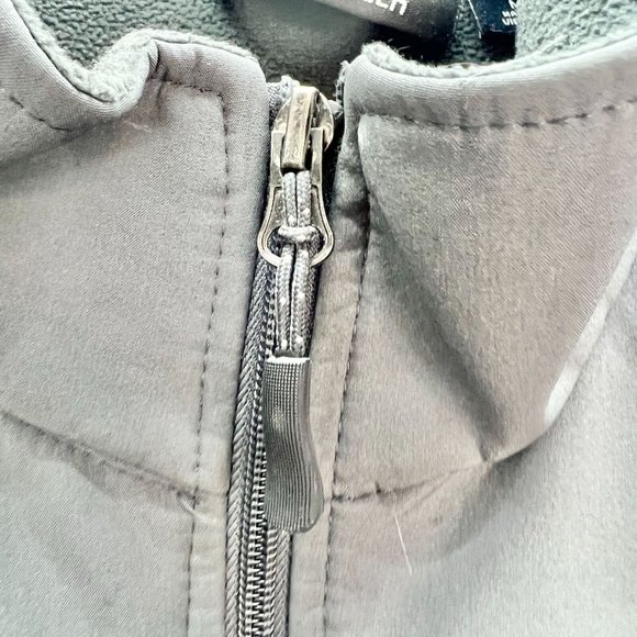 Athletech Jacket Medium Gray Zip Up 3 Front Pockets Fleece Lining - Picture 4 of 9